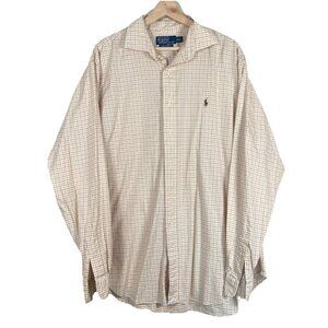 Polo Ralph Lauren Shirt Mens XL Blue Westerton Classic Fit Plaid Button Down‎
